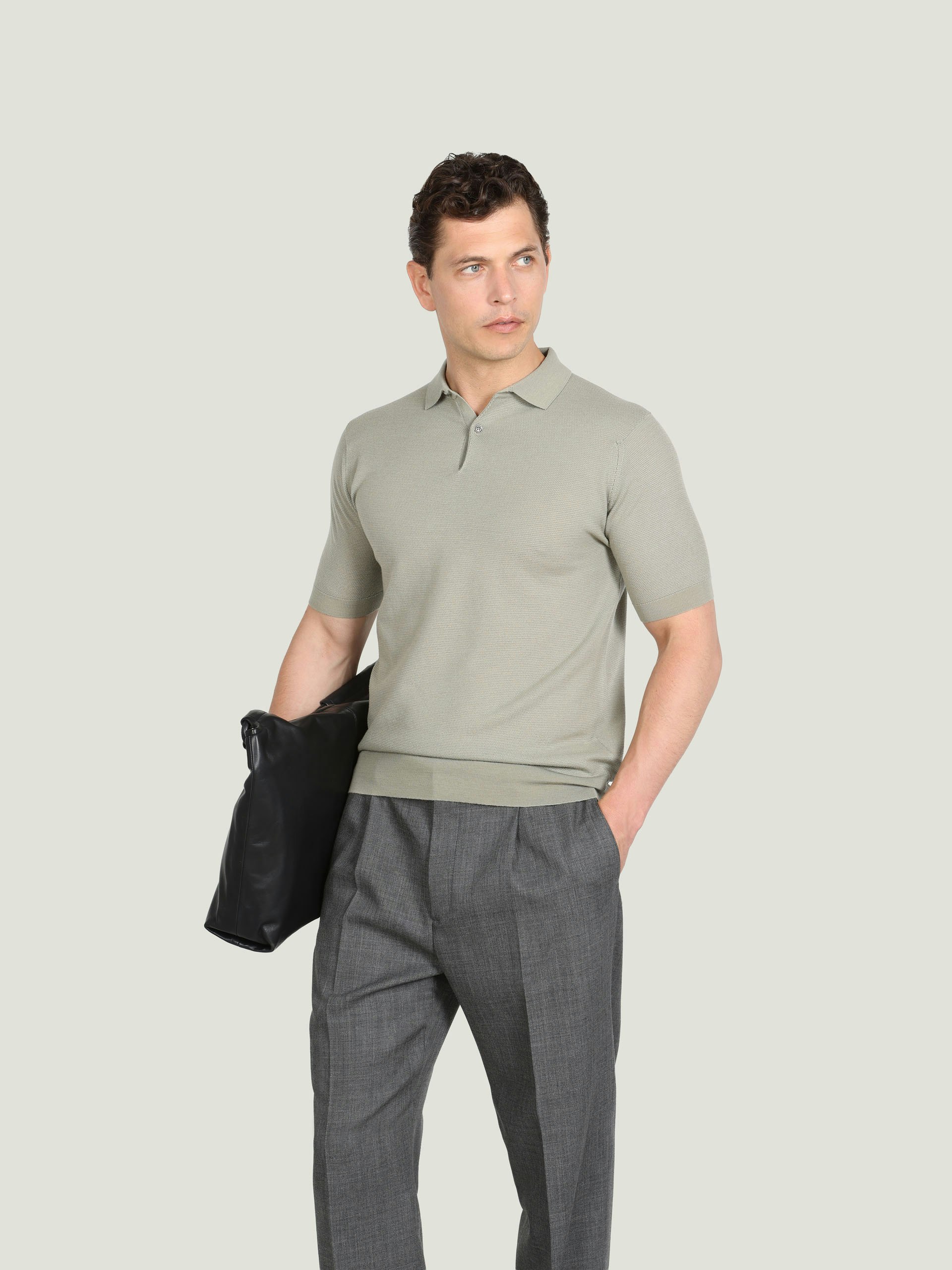 14.Singular - Extra Fine Merino Wool Polo Shirt | John Smedley