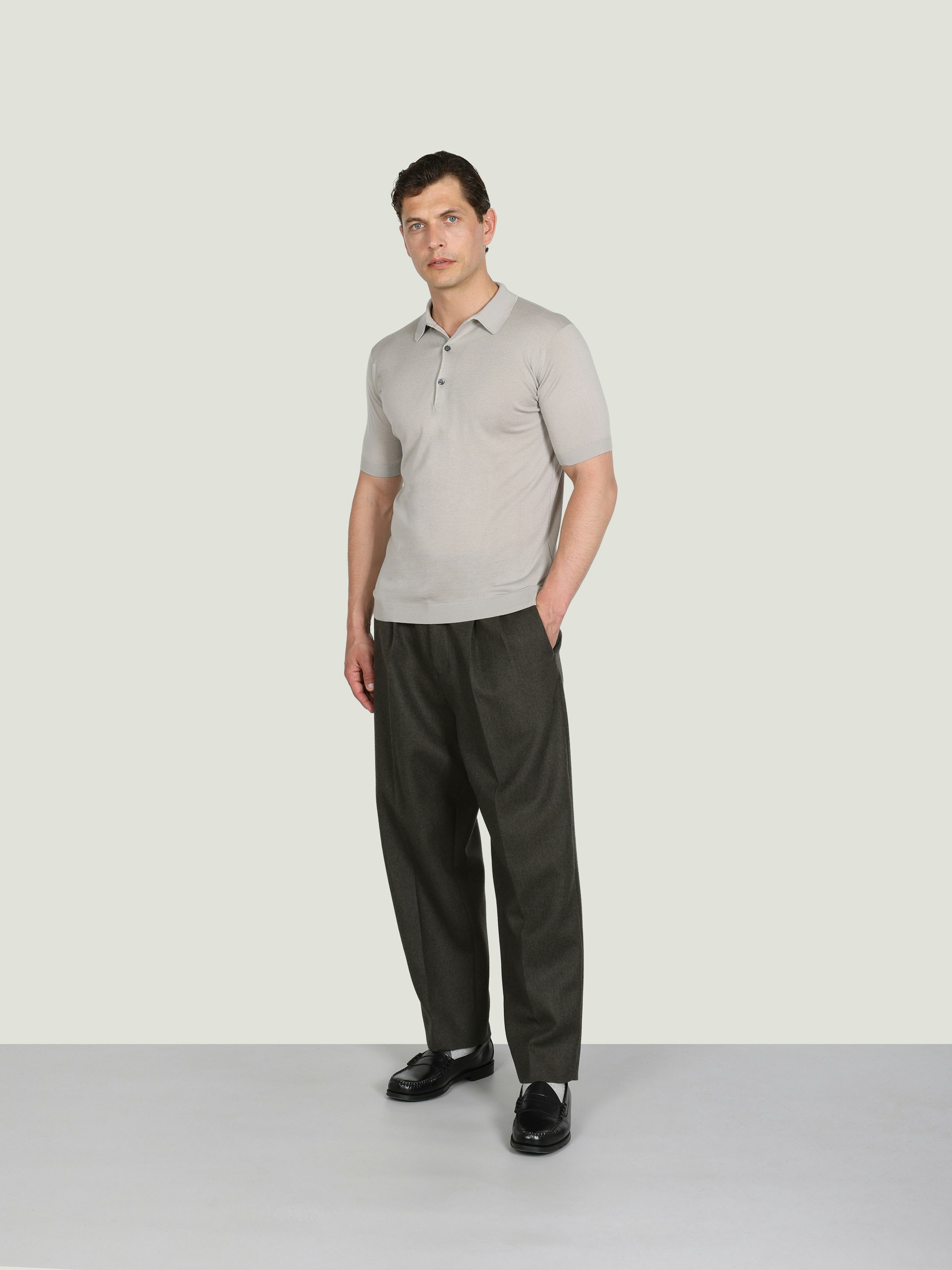 Adrian - John Smedley's Sea Island Cotton Polo Shirt | John Smedley