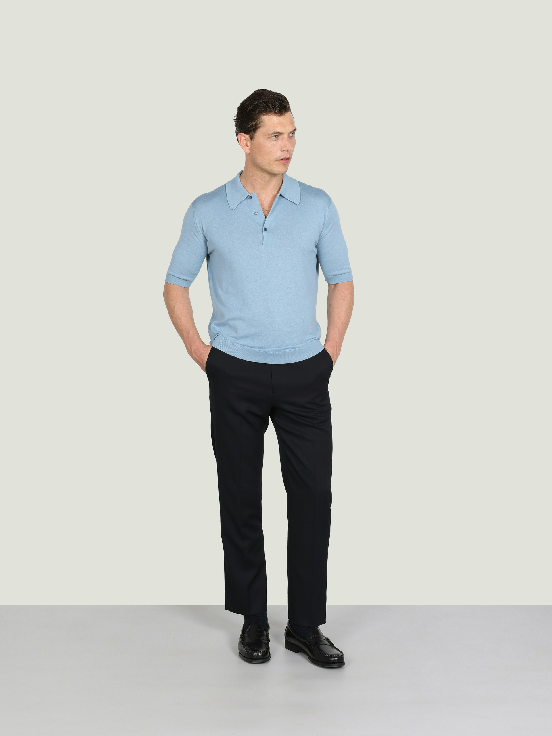 Oakman - John Smedley's Sea Island Cotton Polo Shirt | John Smedley