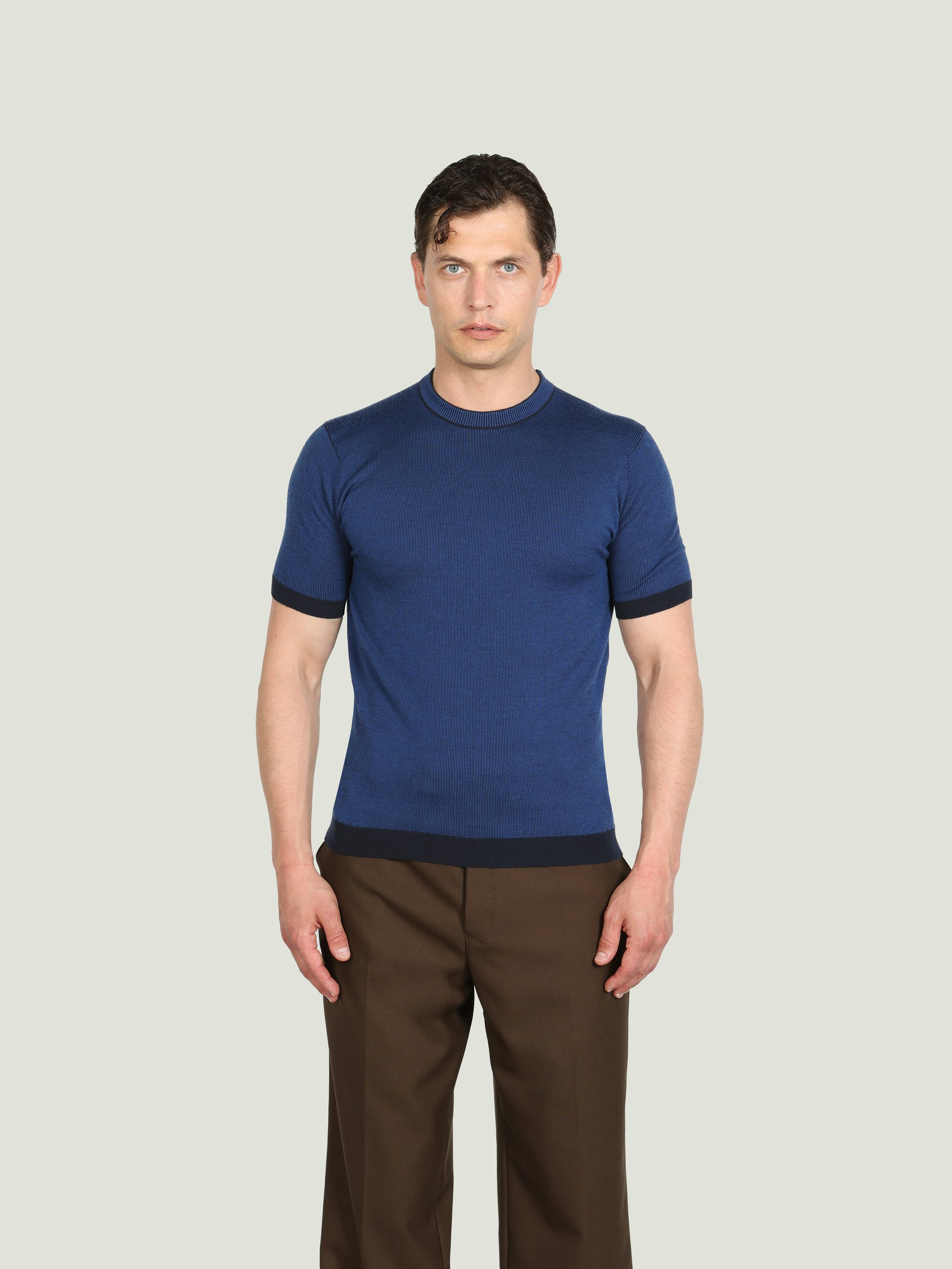 Roderick - Extra Fine Merino Wool T-Shirt | John Smedley