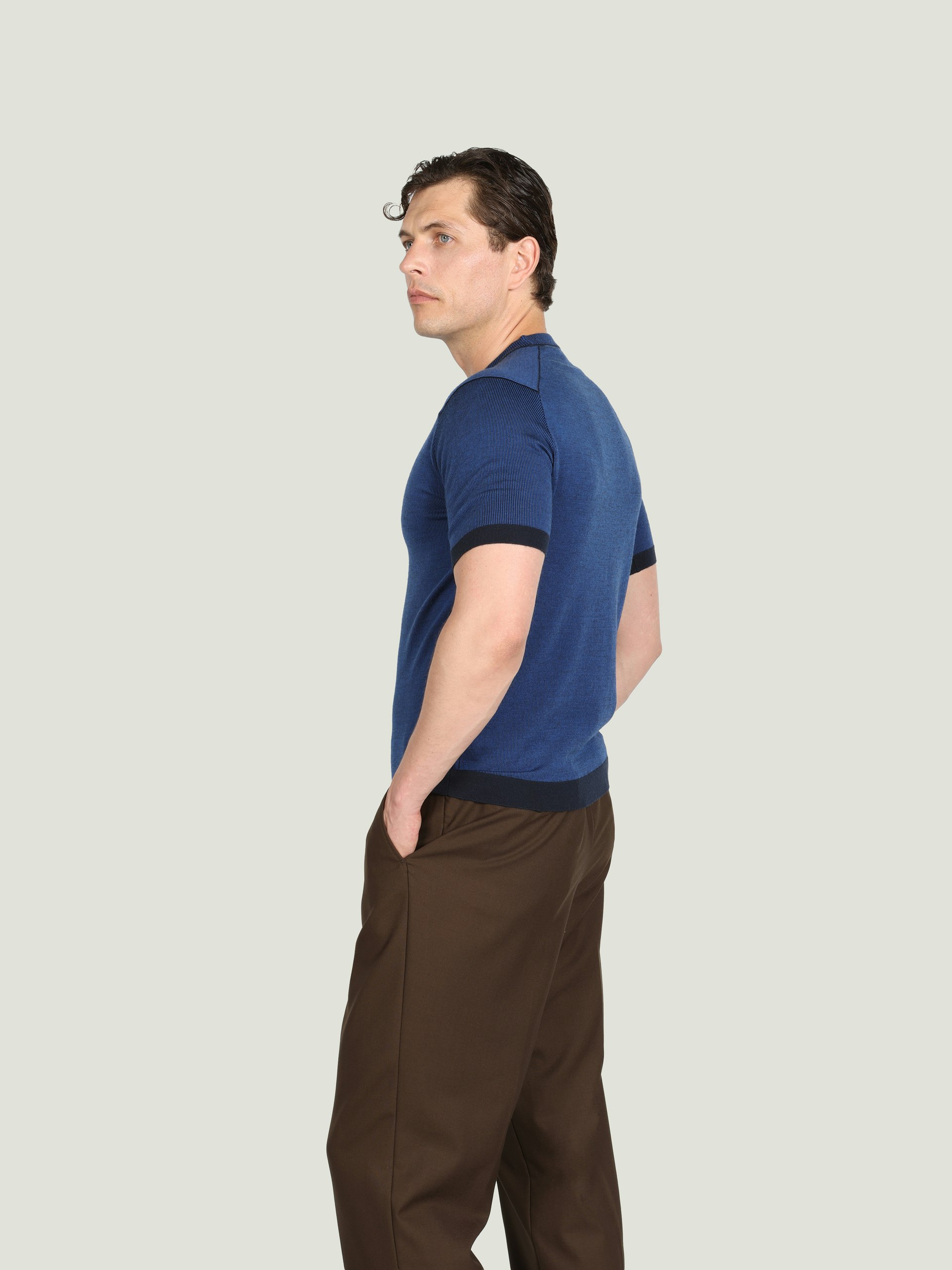 Roderick - Extra Fine Merino Wool T-Shirt | John Smedley