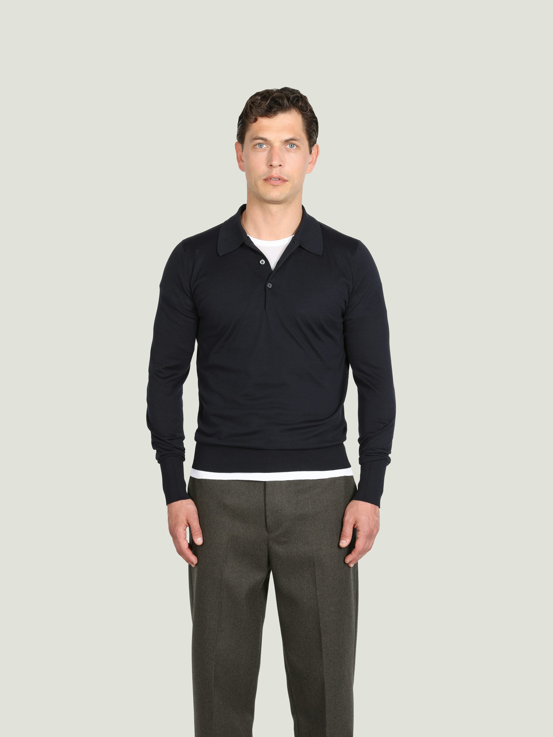 Finchley - John Smedley's Sea Island Cotton Polo Shirt | John Smedley