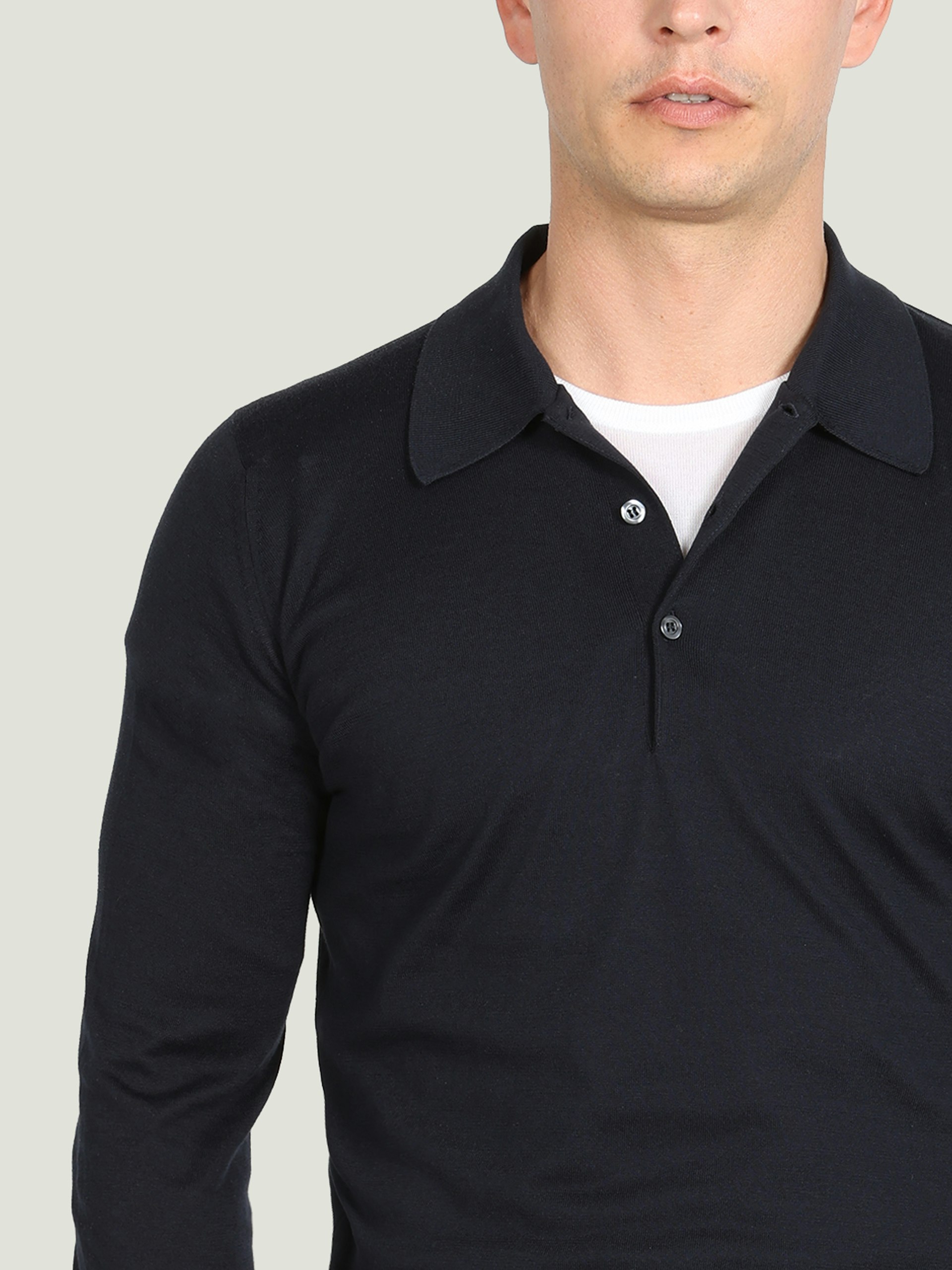 Finchley - John Smedley's Sea Island Cotton Polo Shirt | John Smedley