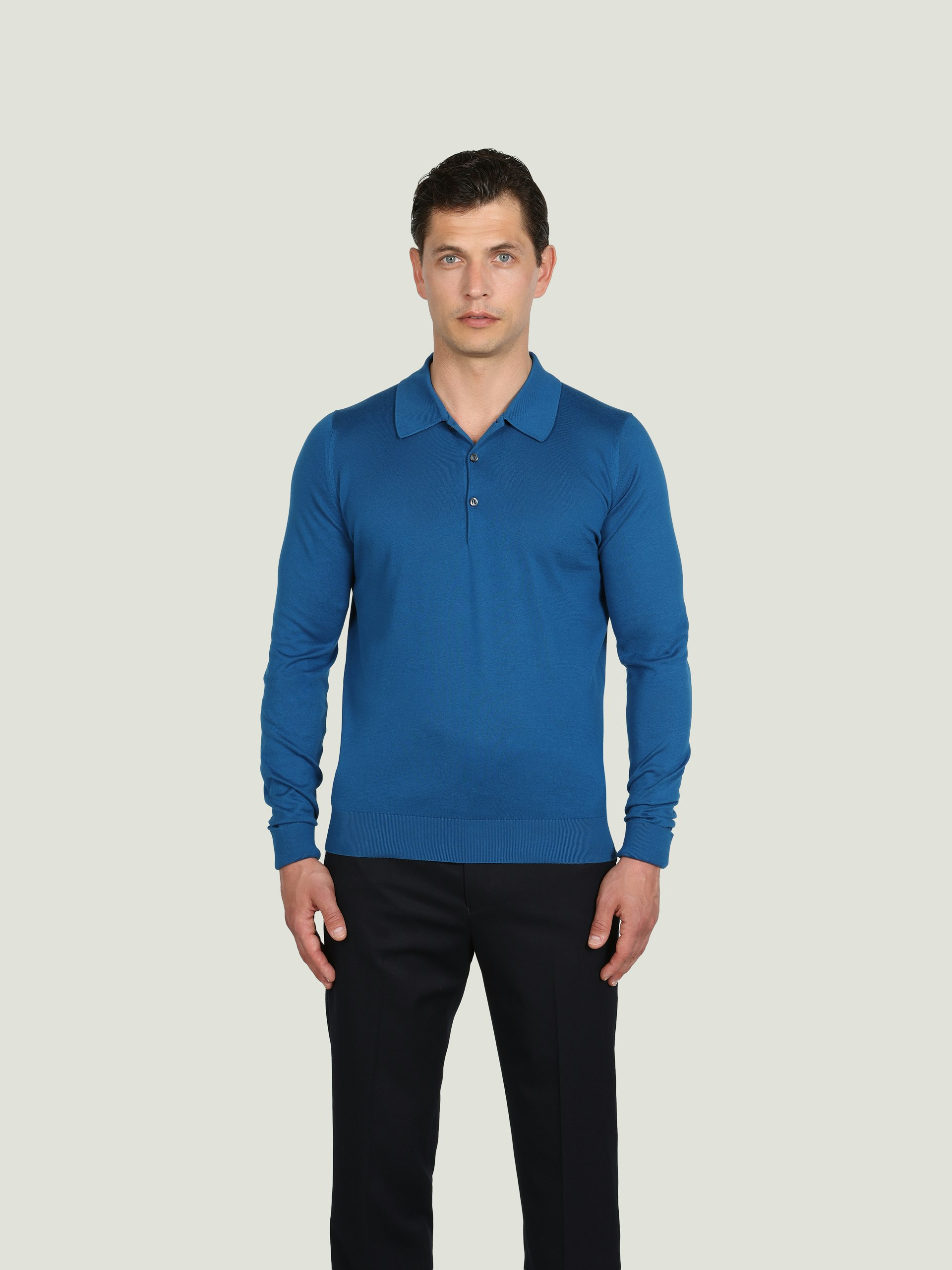Finchley - John Smedley's Sea Island Cotton Polo Shirt | John Smedley