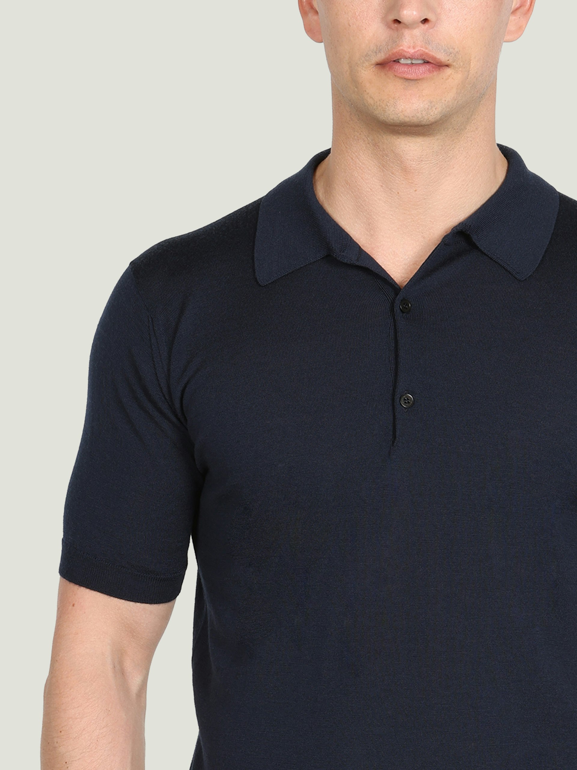 Macloud - Extra Fine Merino Wool Knitted Polo Shirt | John Smedley