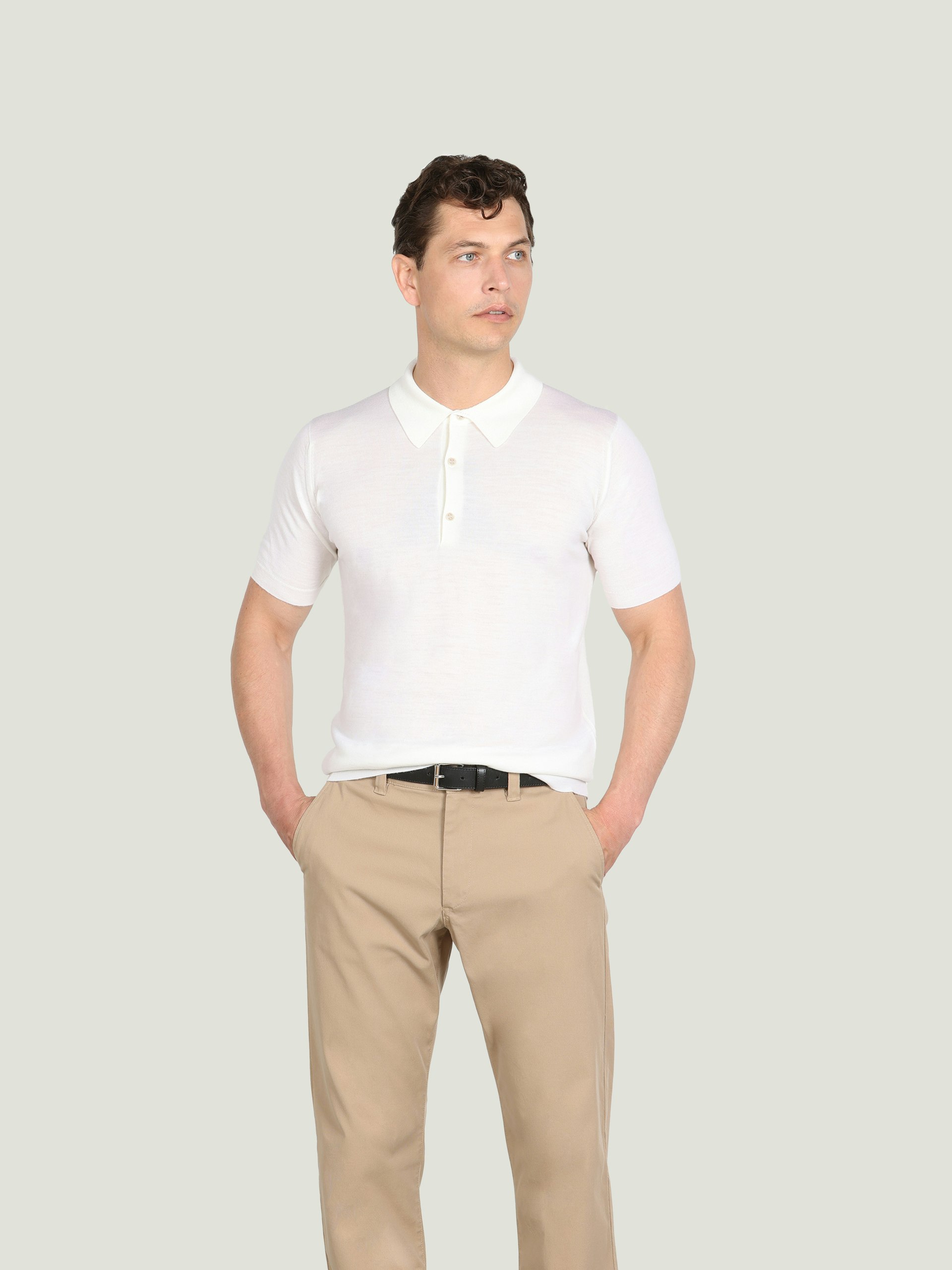 Macloud - Extra Fine Merino Wool Knitted Polo Shirt | John Smedley