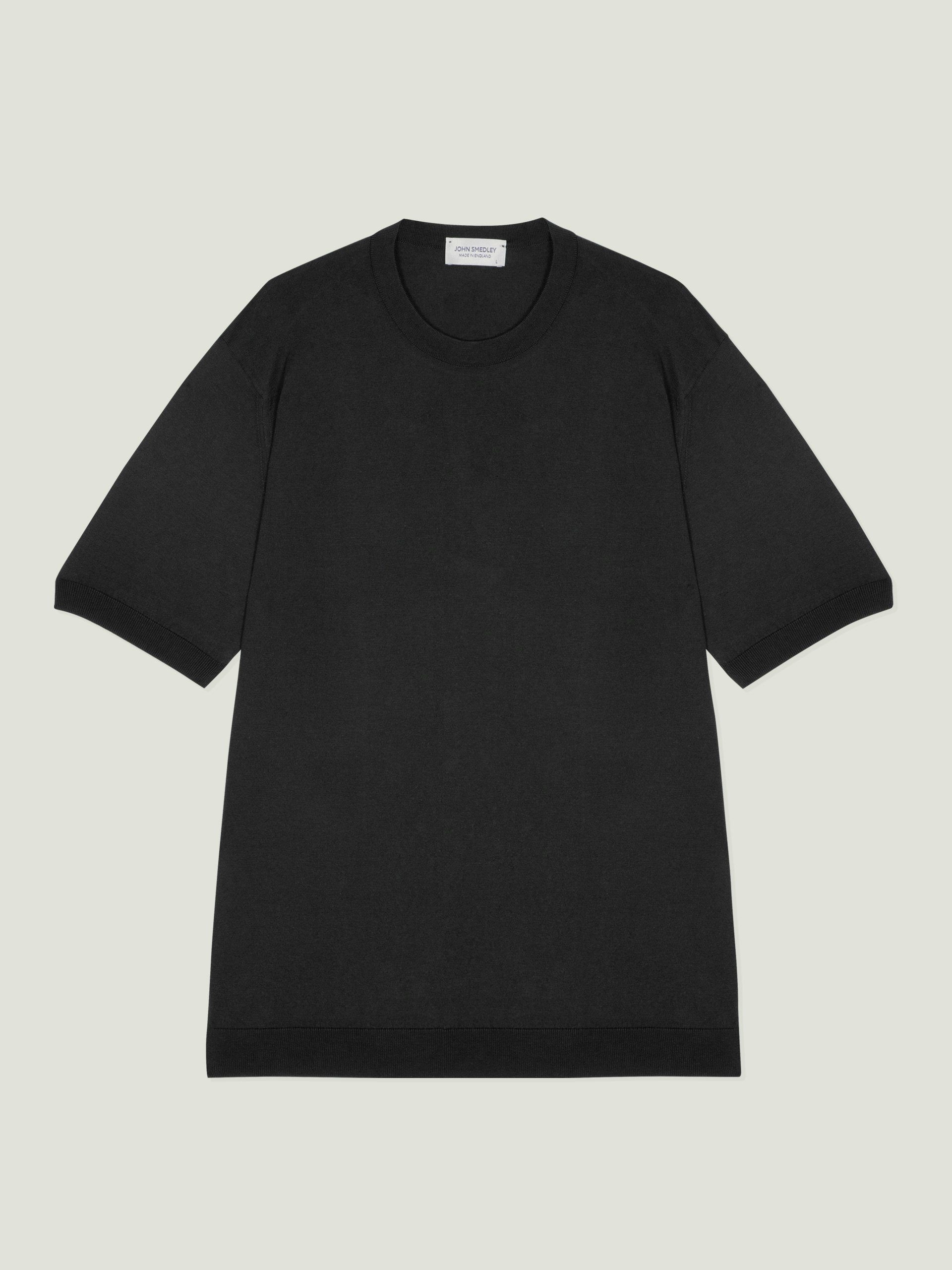 JOHN SMEDLEY シーアイランドコットン Tシャツ S ブラック Torin - John Smedley's Sea Island Cotton T-Shirt | John Smedley