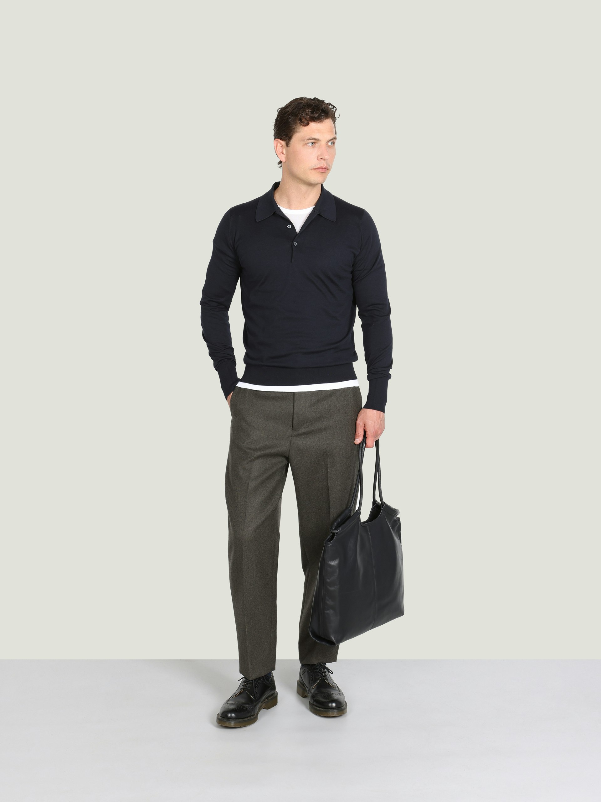 Finchley - John Smedley's Sea Island Cotton Polo Shirt | John Smedley