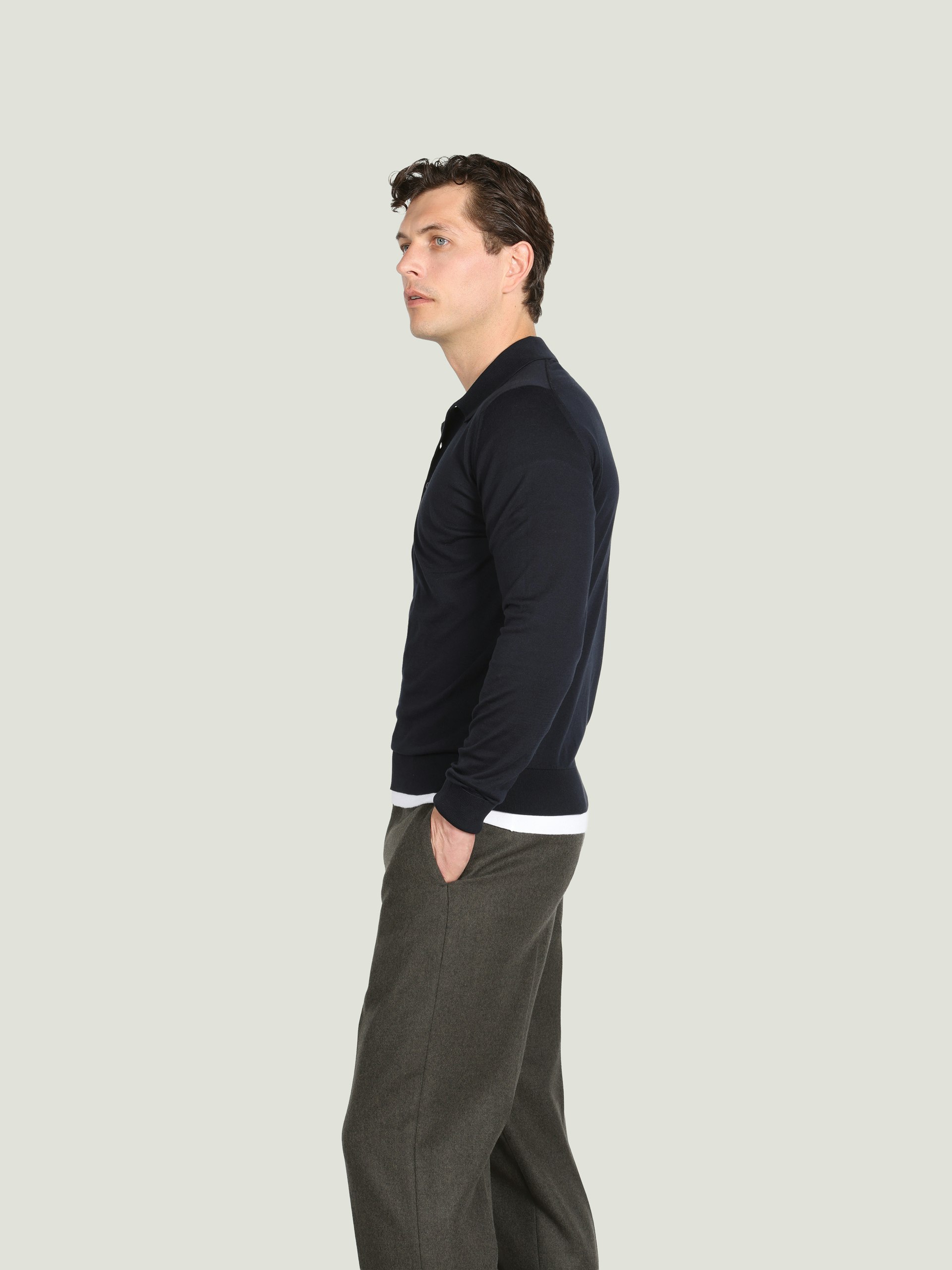 Finchley - John Smedley's Sea Island Cotton Polo Shirt | John Smedley
