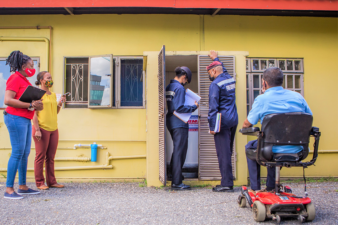 Fire Officers assessing a building