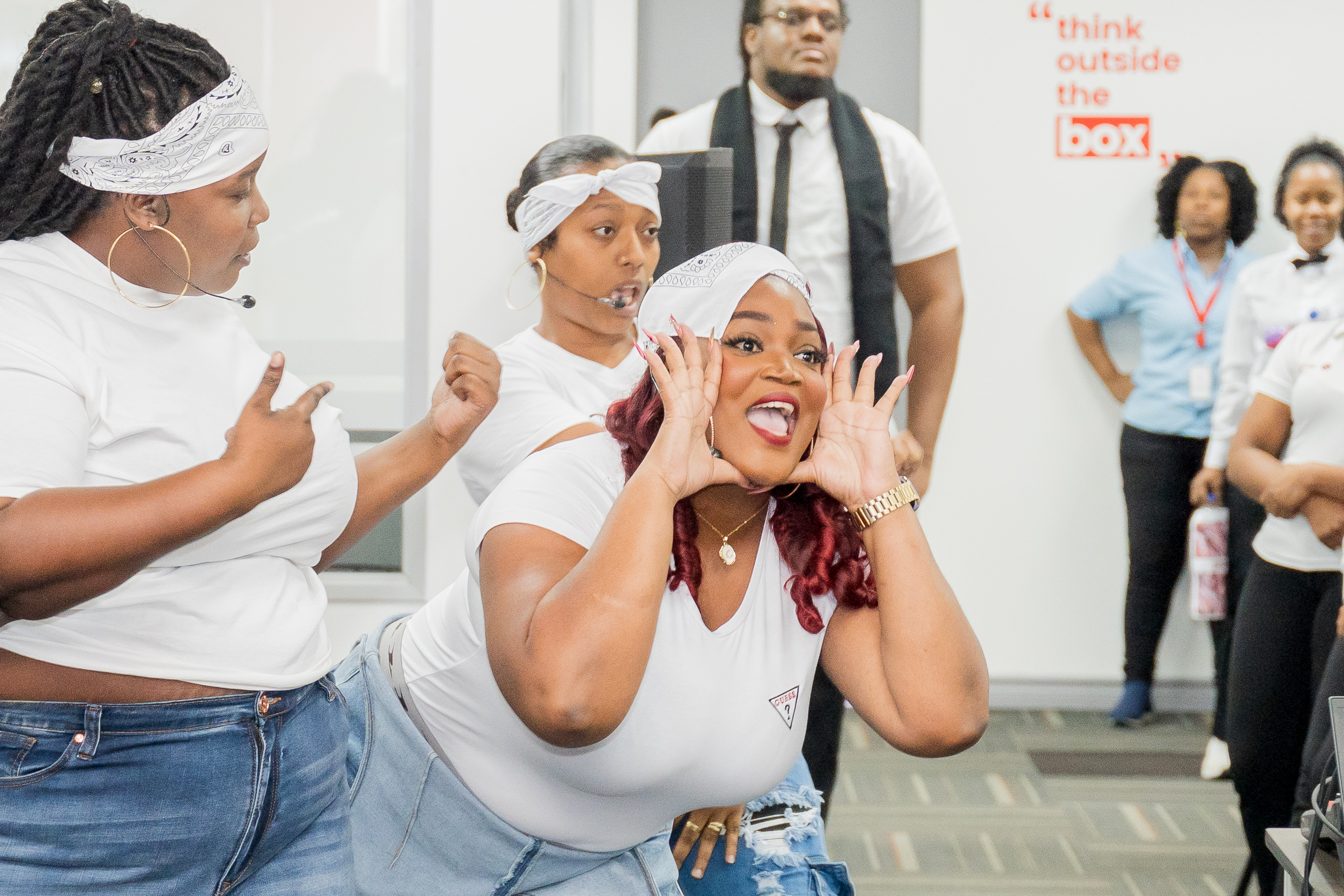 Staff Singing at Christmas