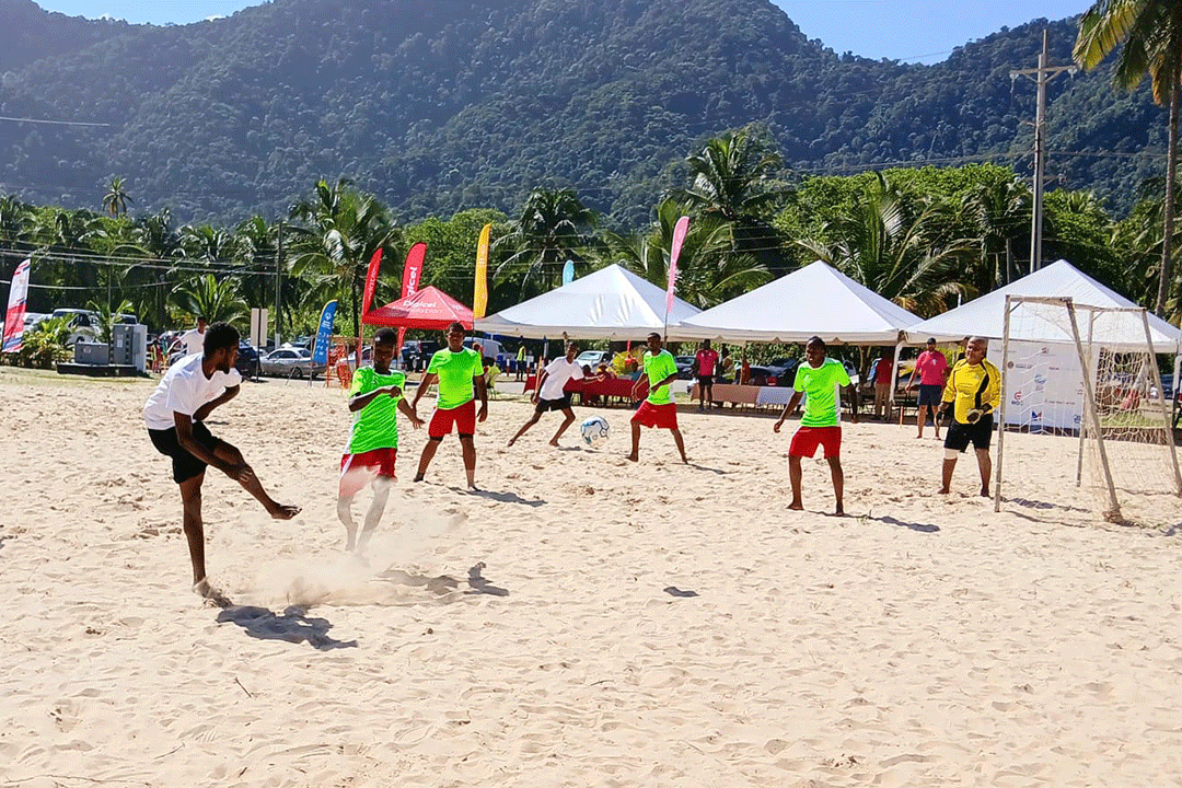 Boys playing football