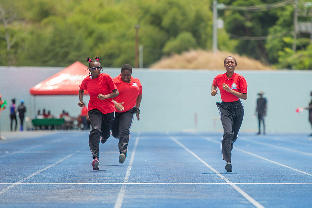 Athletes running a race