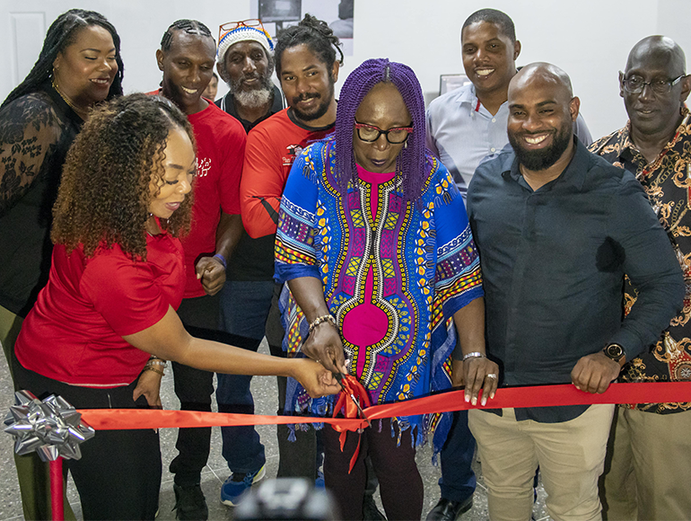 partners cut ribbon at tech hub