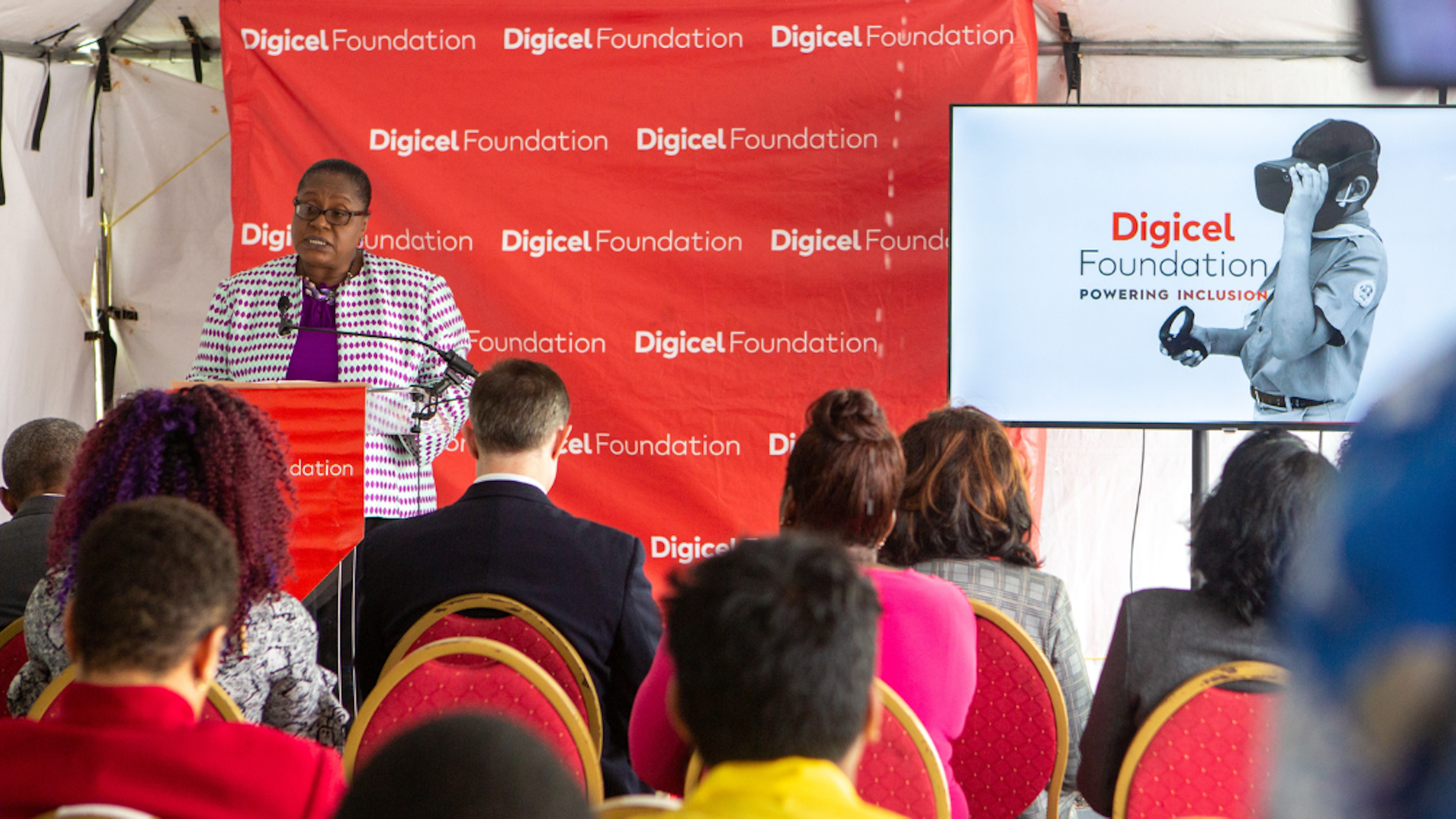 crowd gathered at innovation lab launch