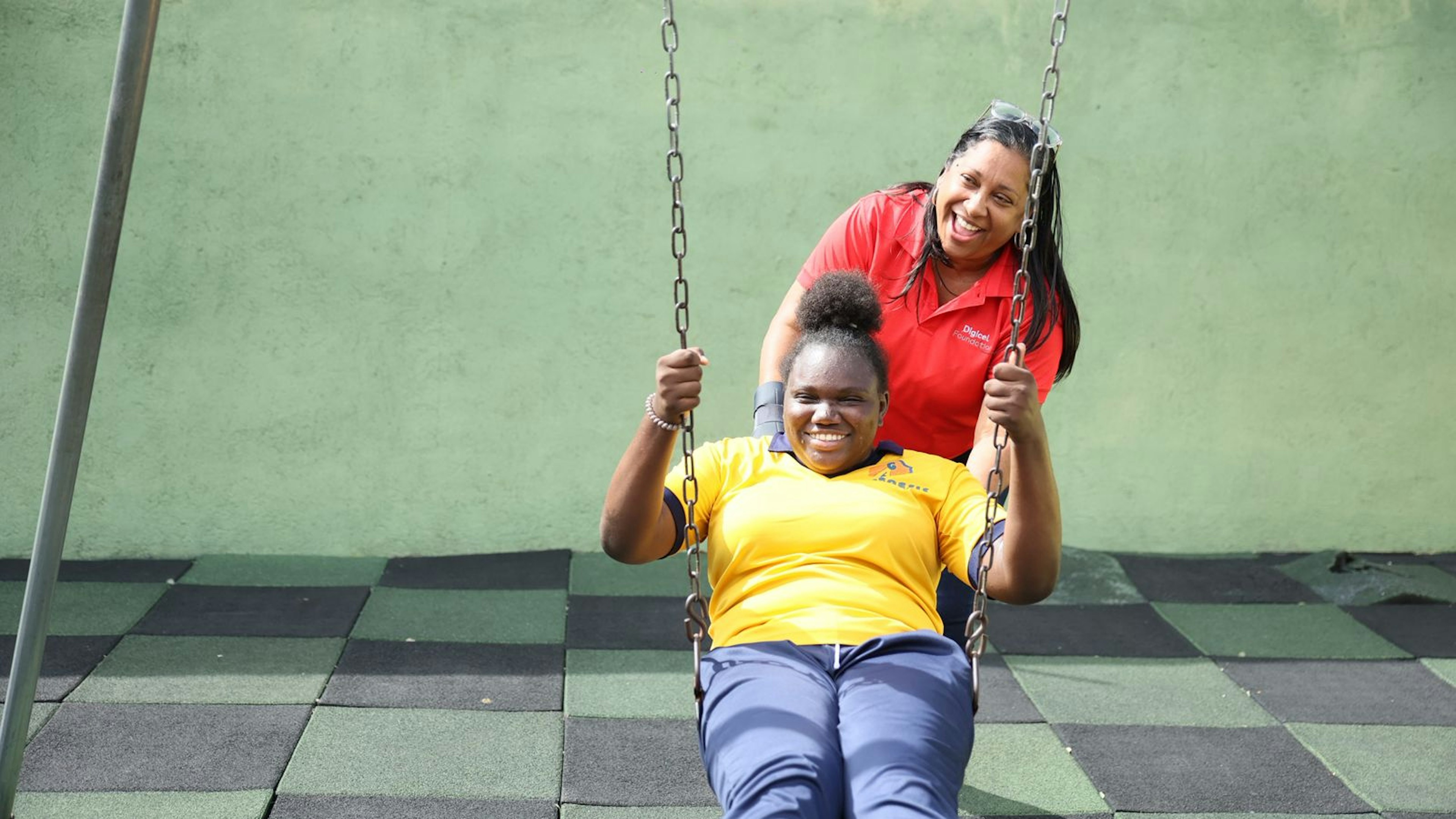 genesis girl on swing
