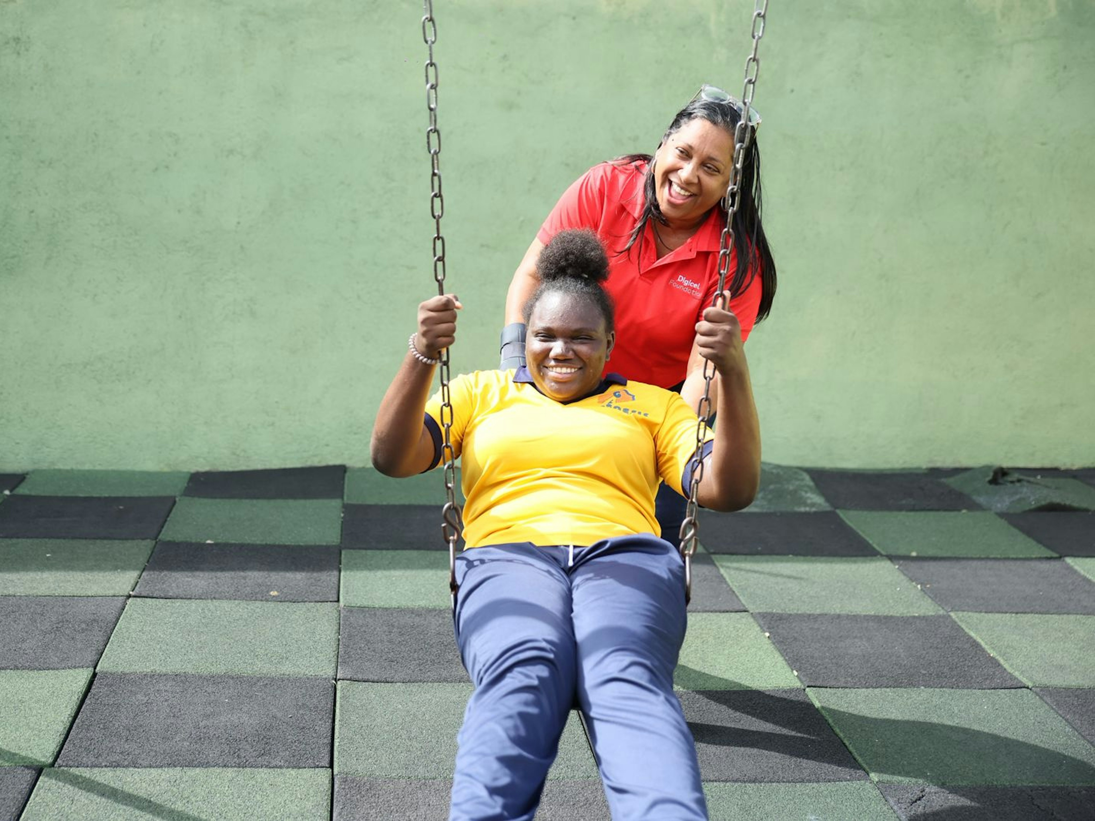 genesis girl on swing