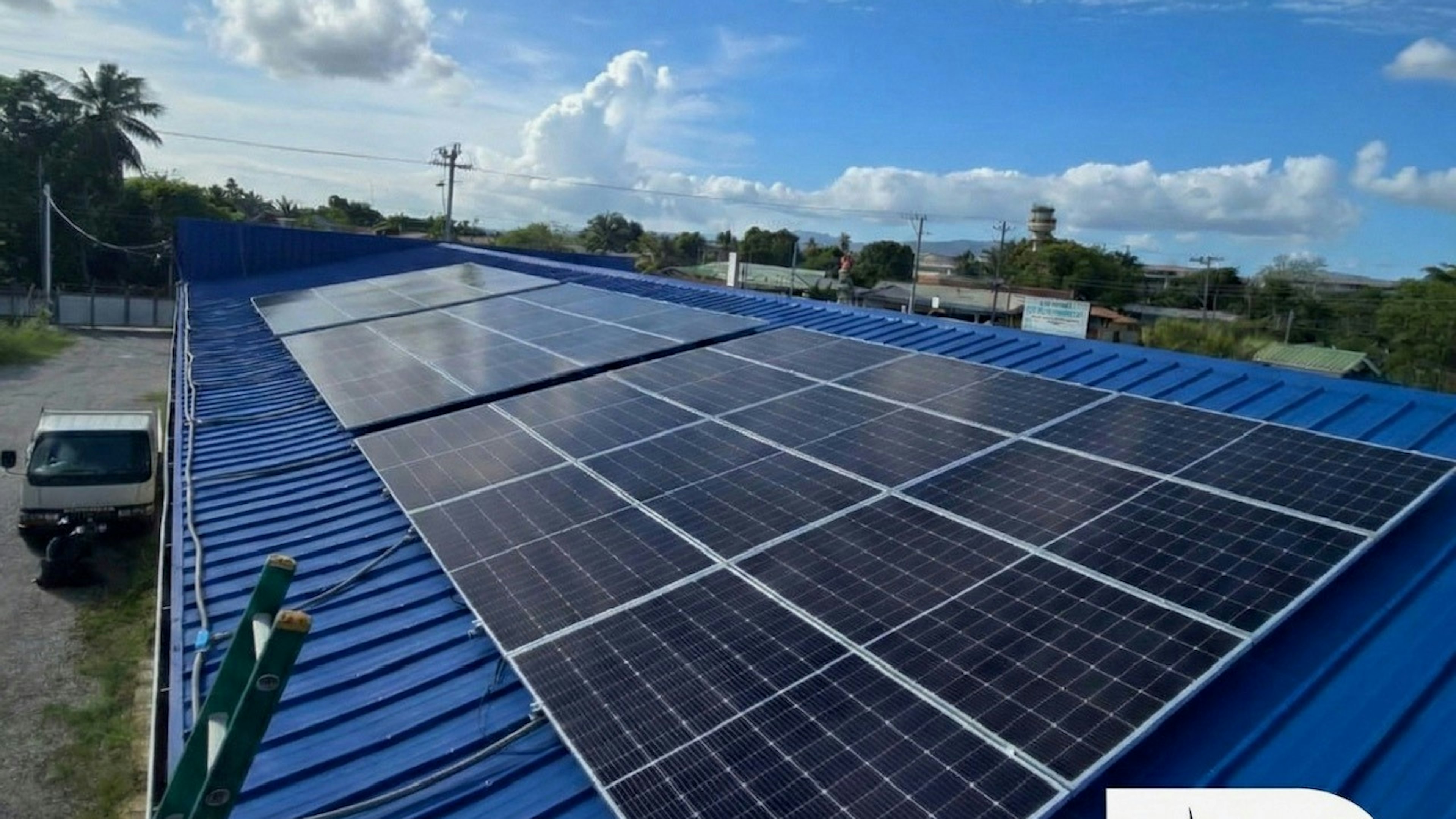 Solar panels on rooftop