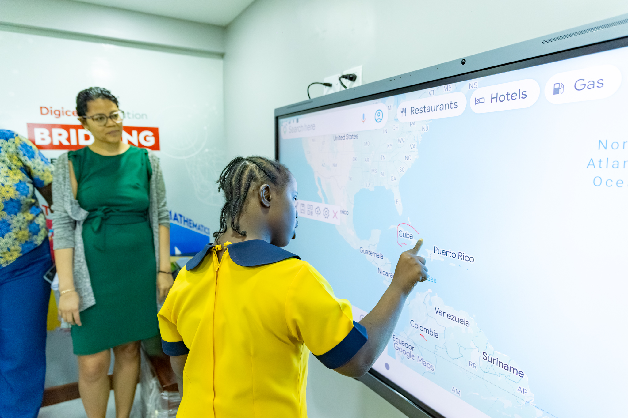 Genesis girl using smart board