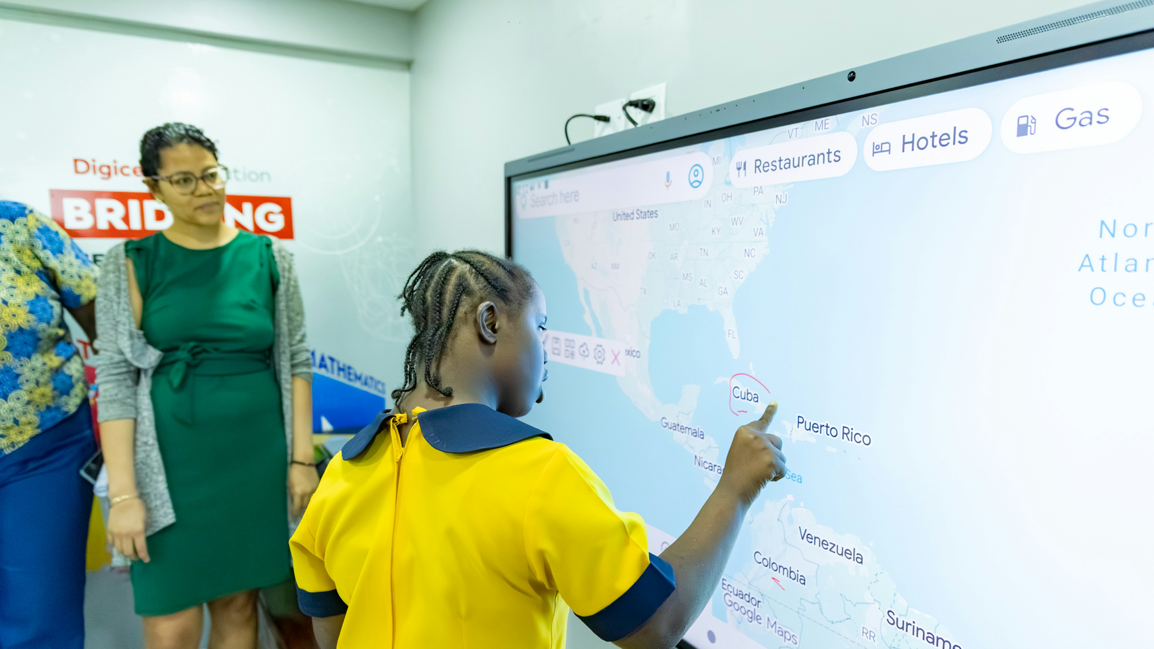 Genesis girl using smart board