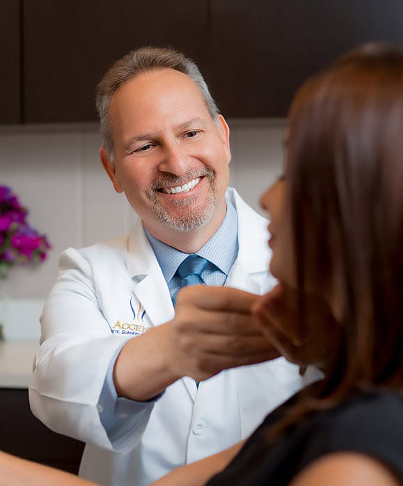 Dr. Berkowitz with a patient