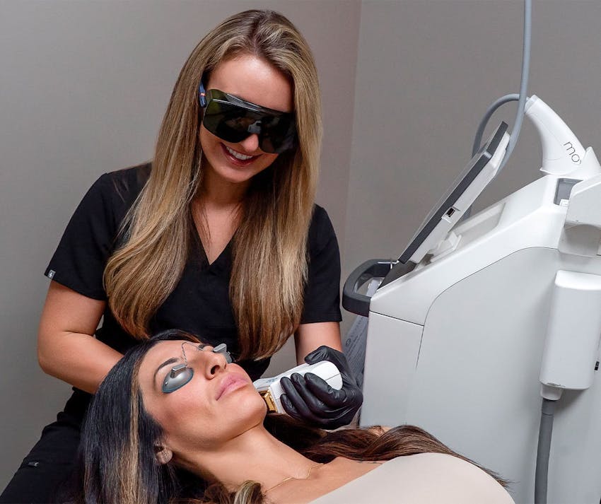 patient getting procedure done