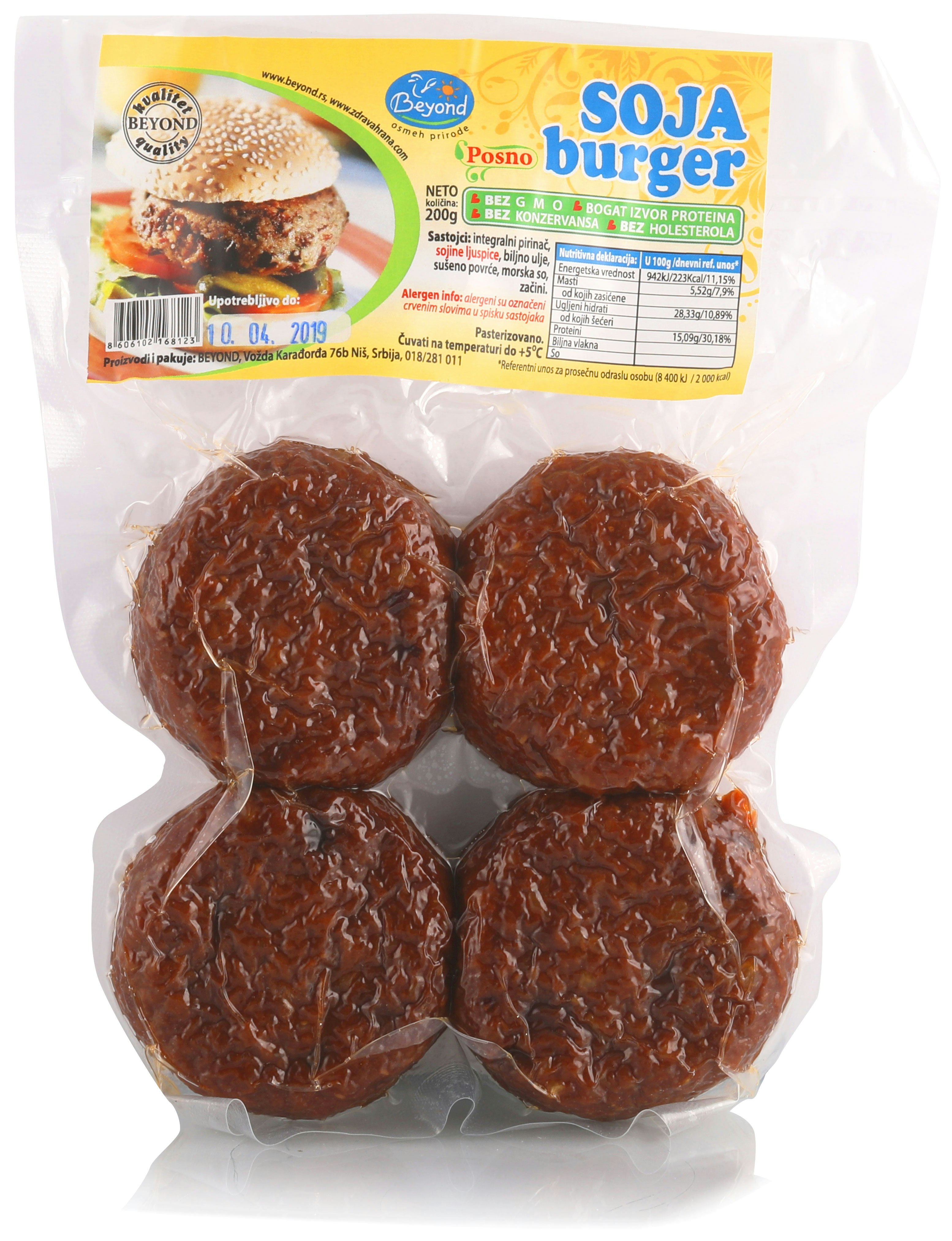 Soja burger 200 g - Bio Špajz zdrava hrana