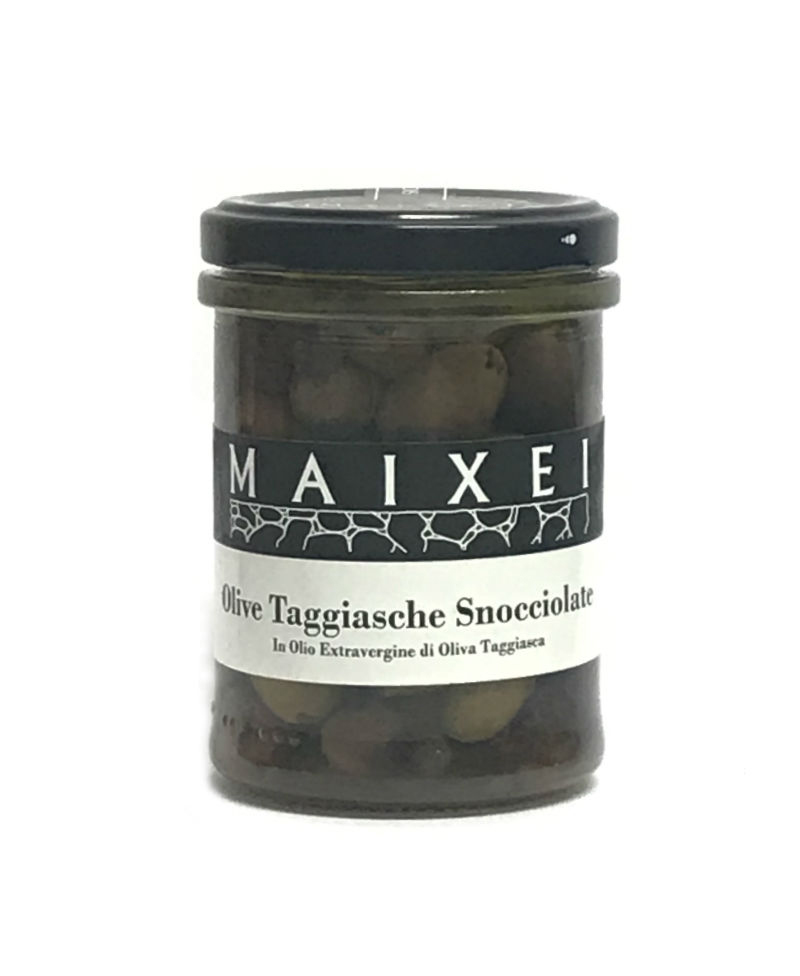 (Vetro 180 gr) OLIVE TAGGIASCHE SNOCCIOLATE IN OLIO EXTRAVERGINE DI OLIVA