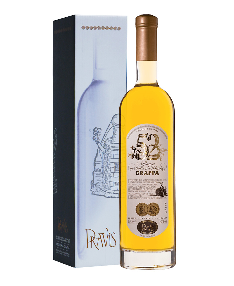 GRAPPA LA 52 Vinacce Uve Rosse Astucciata