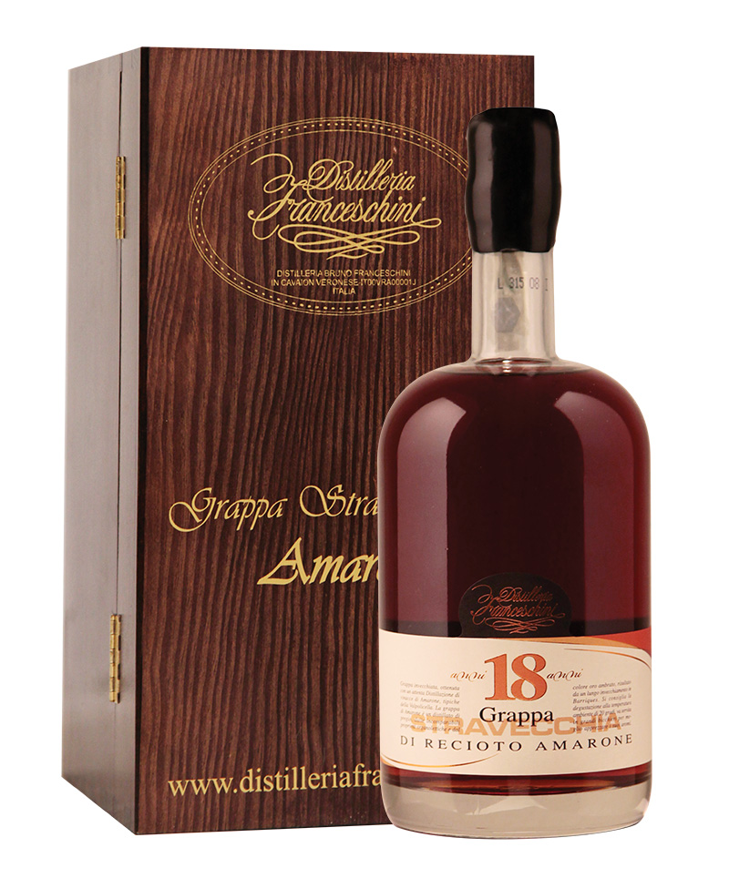 GIFT GRAPPA STRAVECCHIA 18 ANNI RECIOTO AMARONE Cofanetto
