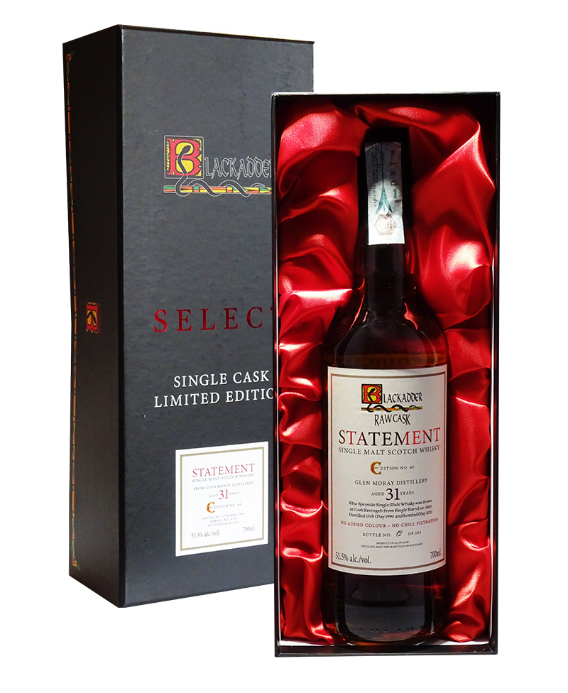 GIFT RAW CASK GLEN MORAY 1990 30YO Cask 4563Astucciato
