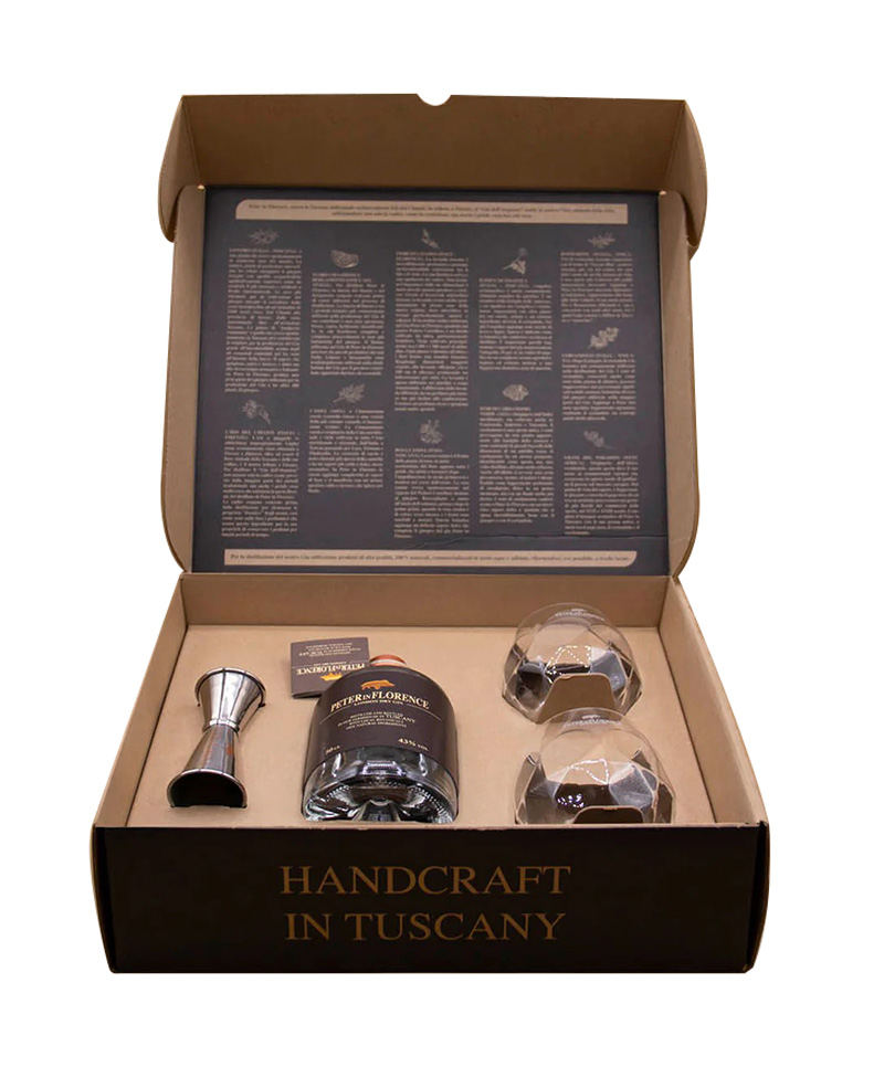 GIFT BOX REGALO 1 BT LONDONDRY GIN 2 BICCHIERI 1 JIGGER