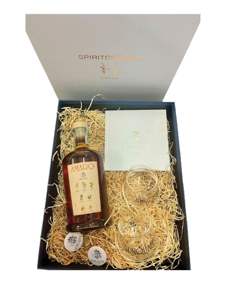 GIFT CONFEZIONE AMARO NUNQUAM + 2 BICCHIERI