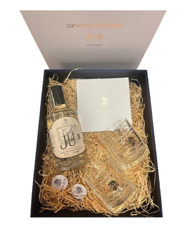GIFT CONFEZIONE GIN ONLY JU + 2 BICCHIERI