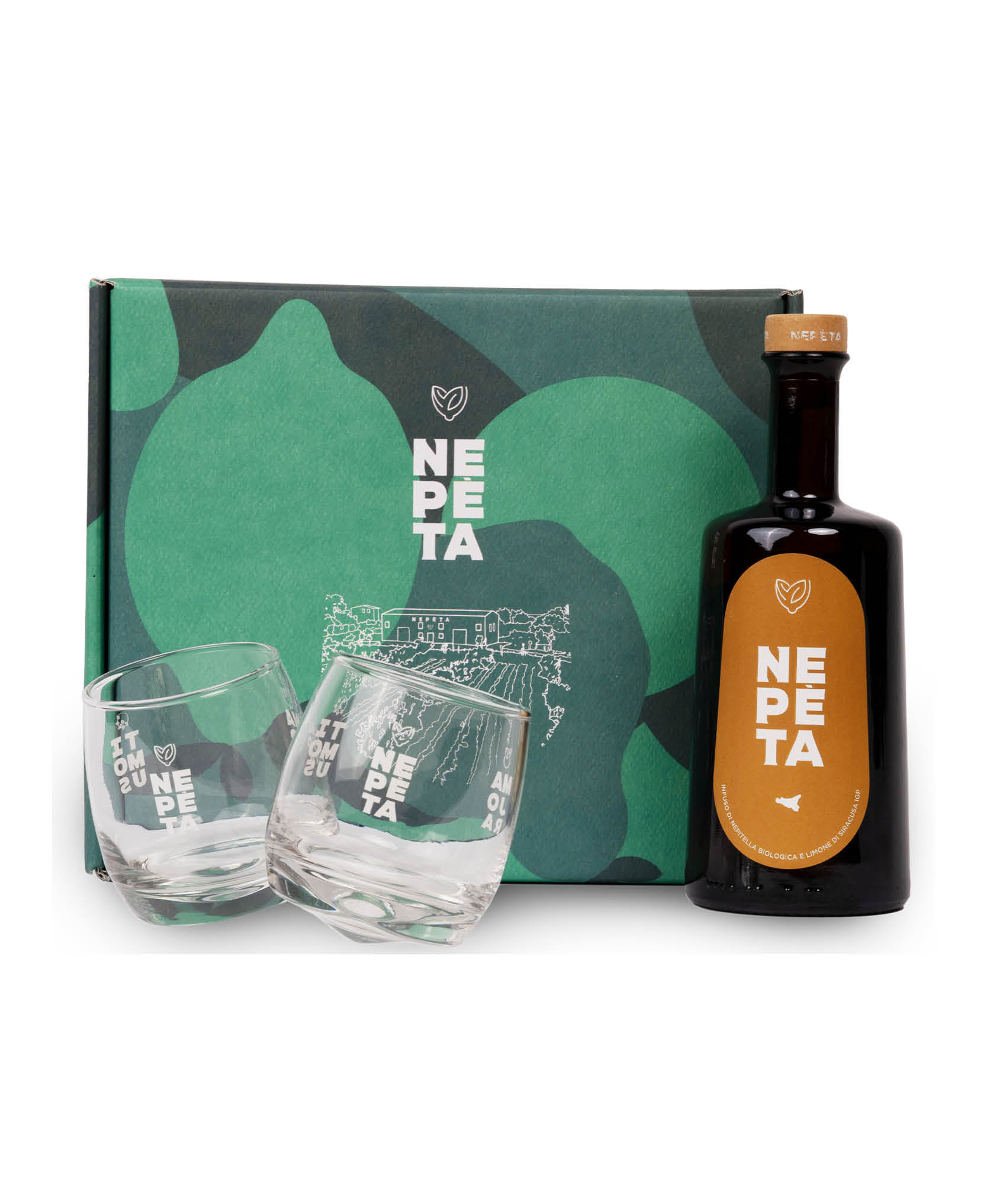 GIFT BOX BOTTIGLIA AMARO NEPETA + 2 BICCHIERI