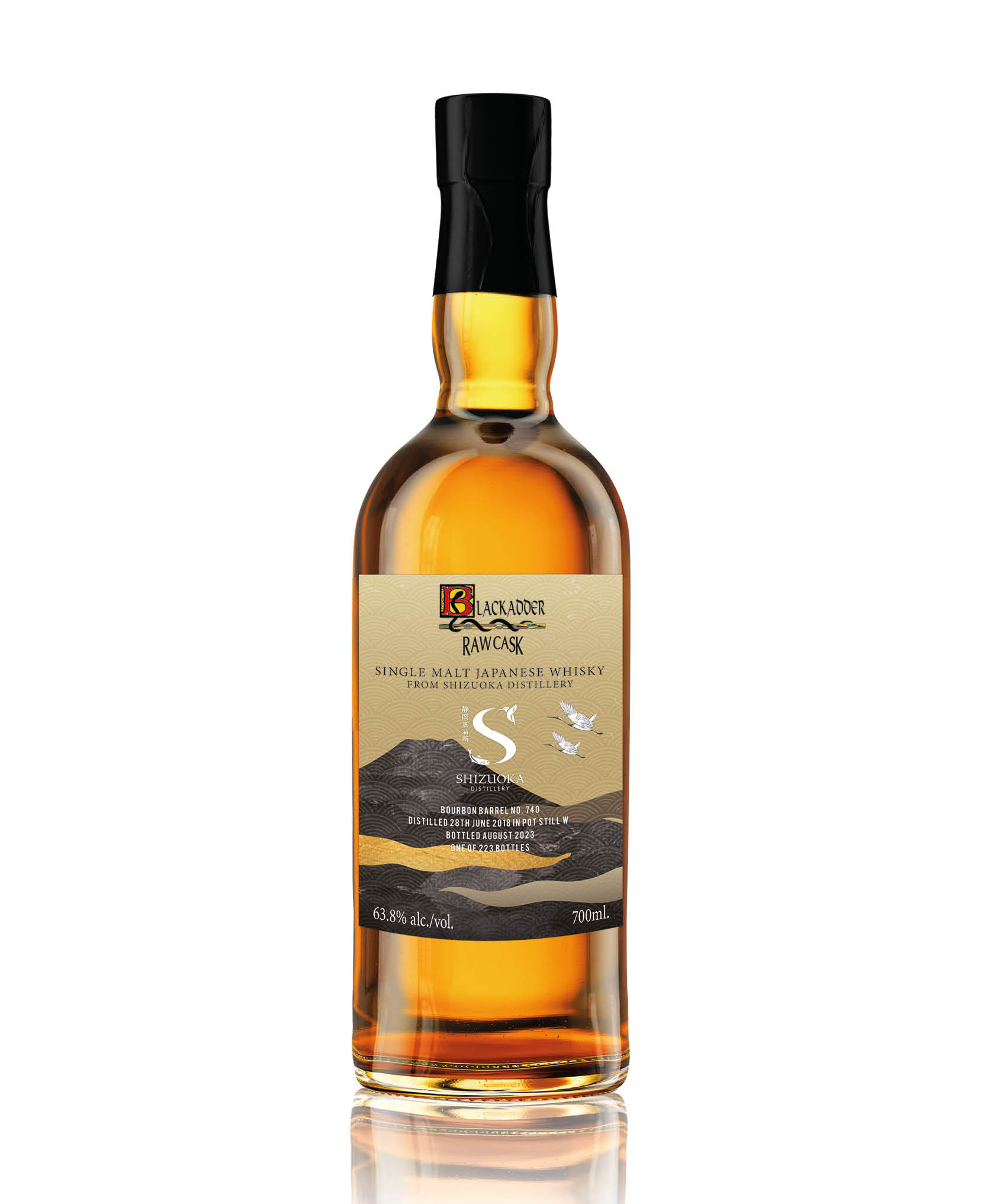 RAW CASK SHIZUOKA SINGLE MALT WHISKY SACHIHO GOLDEN MALT POT STILL K 2019 4Y