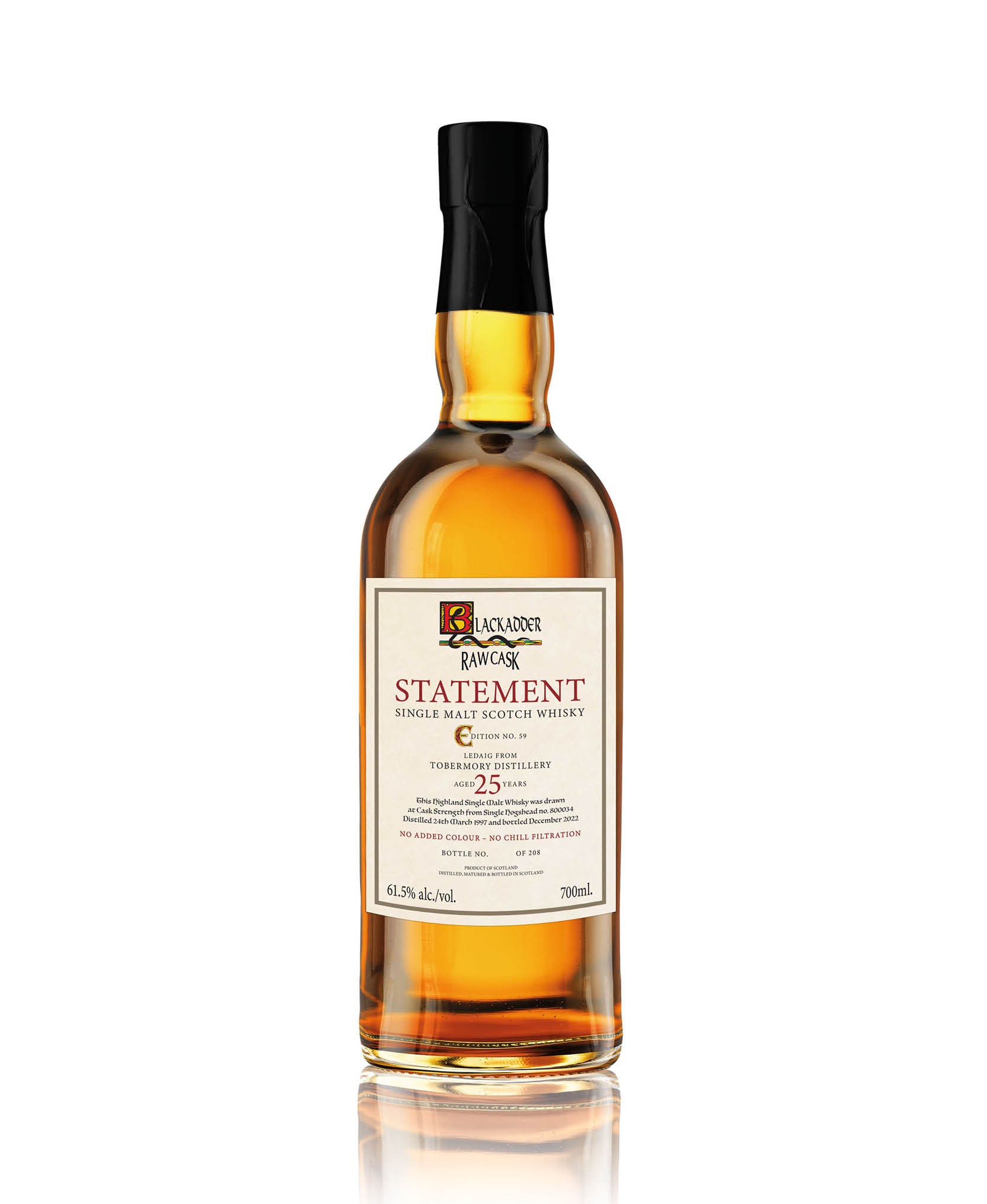RAW CASK STATEMENT NO 59 LEDAIG 25YOCask No: 800034