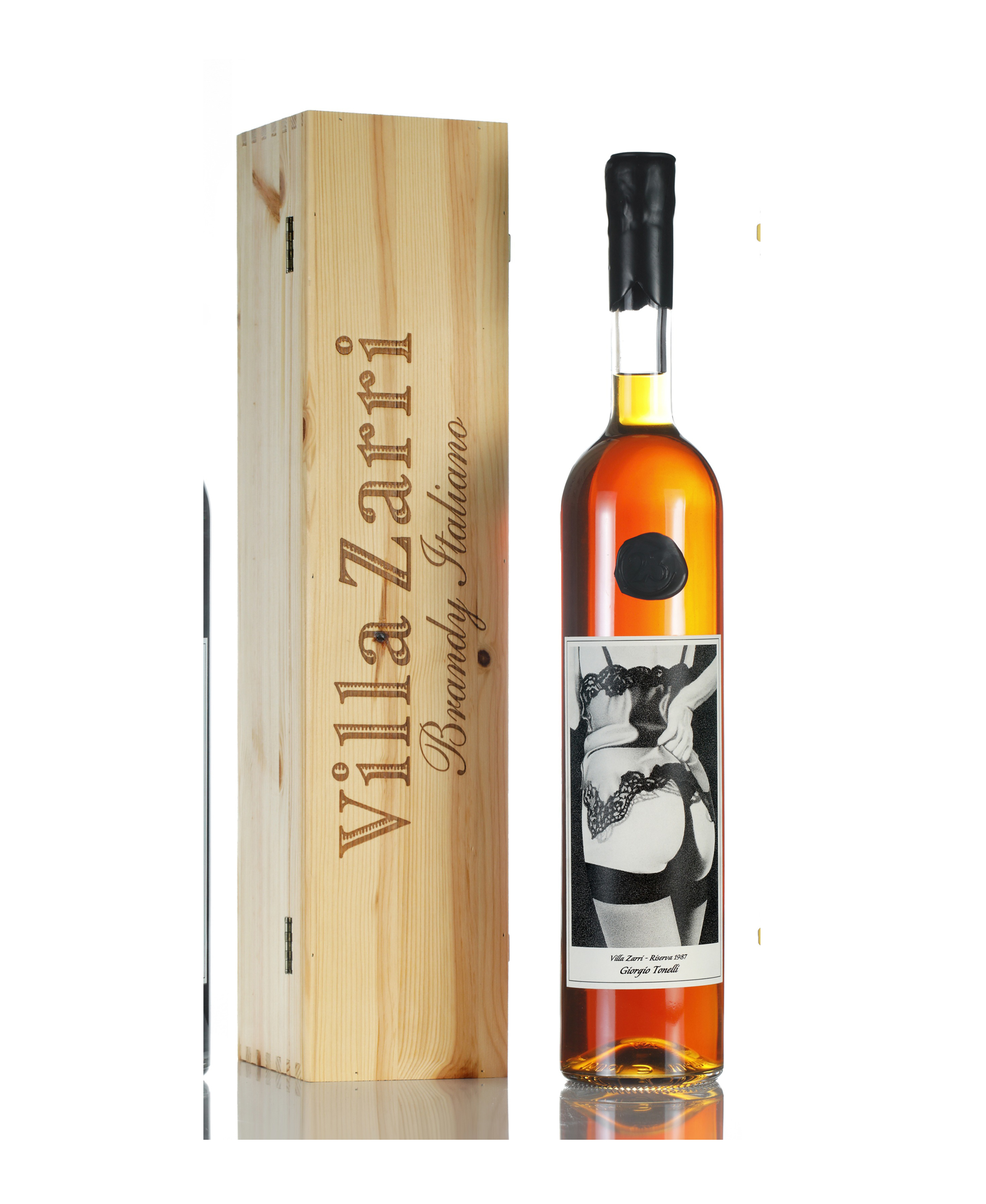 BRANDY 21 ANNI NUDO D'ARTE Cassa Legno