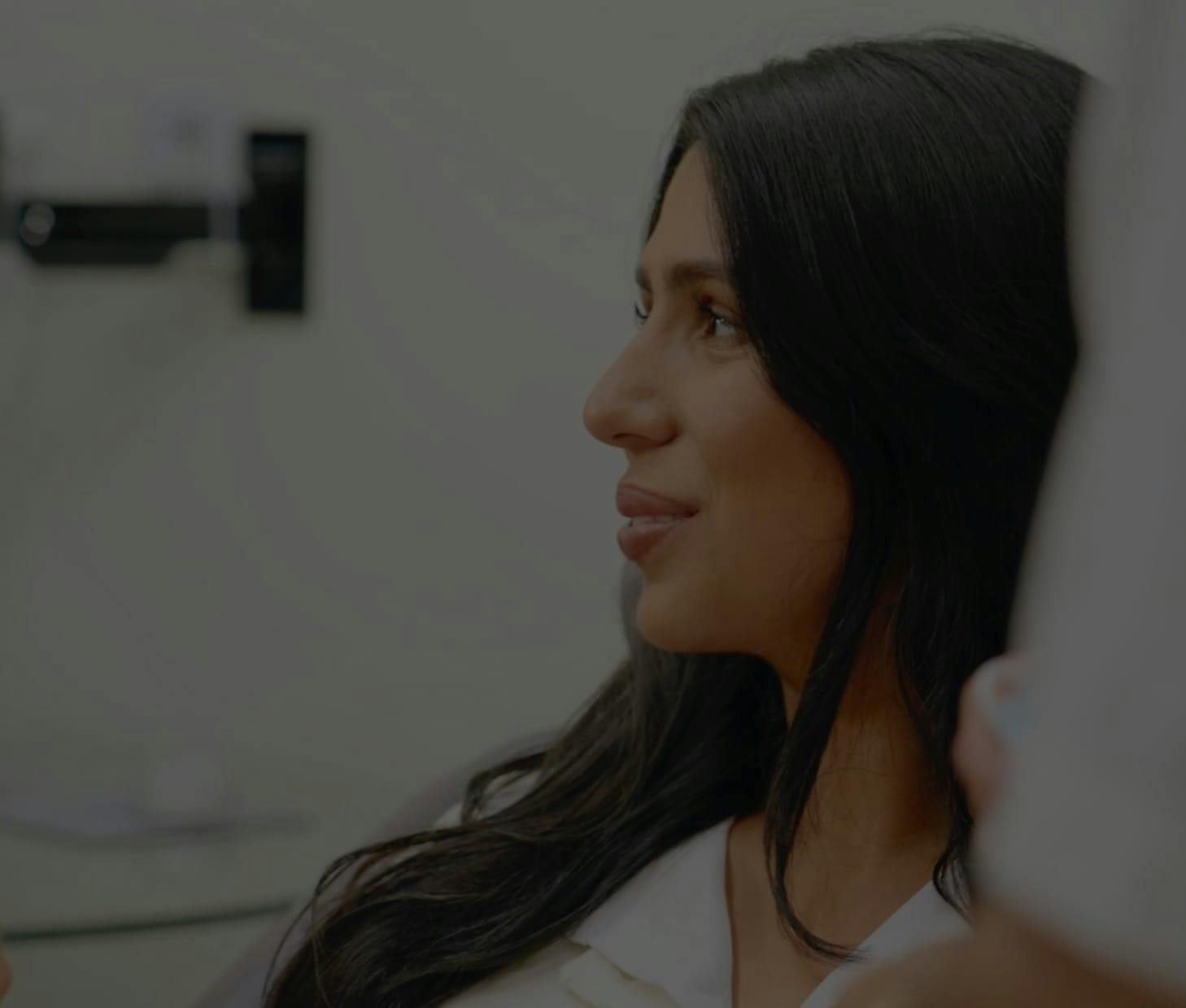 woman with long dark hair