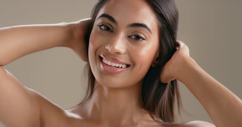 Close up of woman smiling