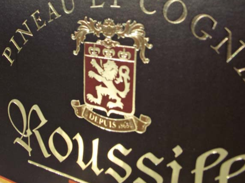 Detail hot foil stamping Gold hot foil printing