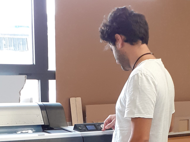 Paolo at work A moment of the working day