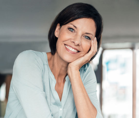 Woman smiling