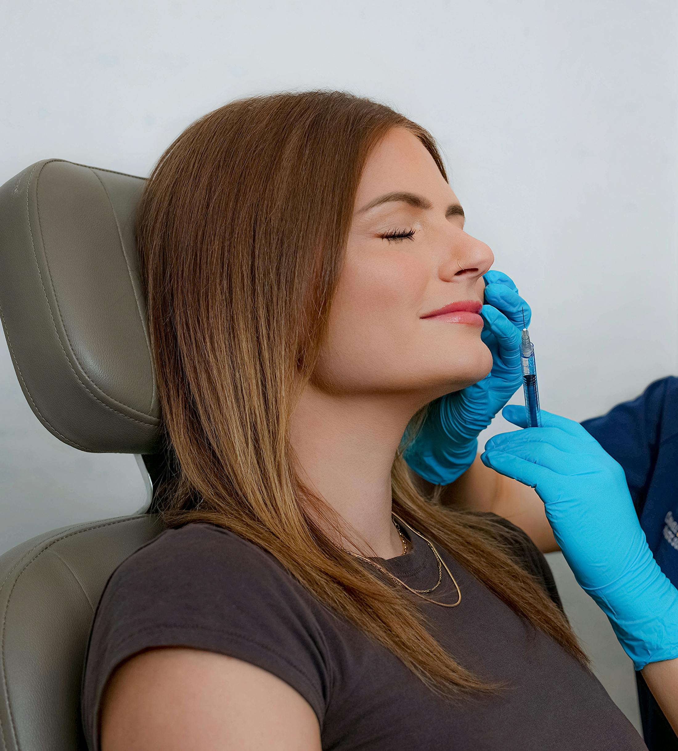 woman getting lip filler