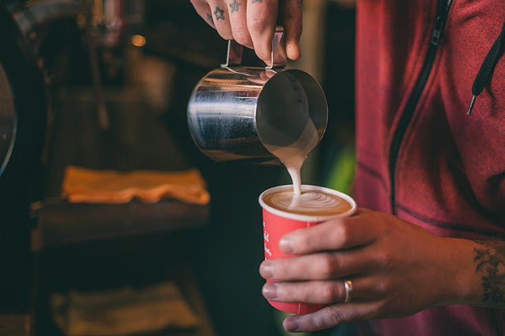 Kaffee einschenken Tasse Kaffee einschenken Tasse