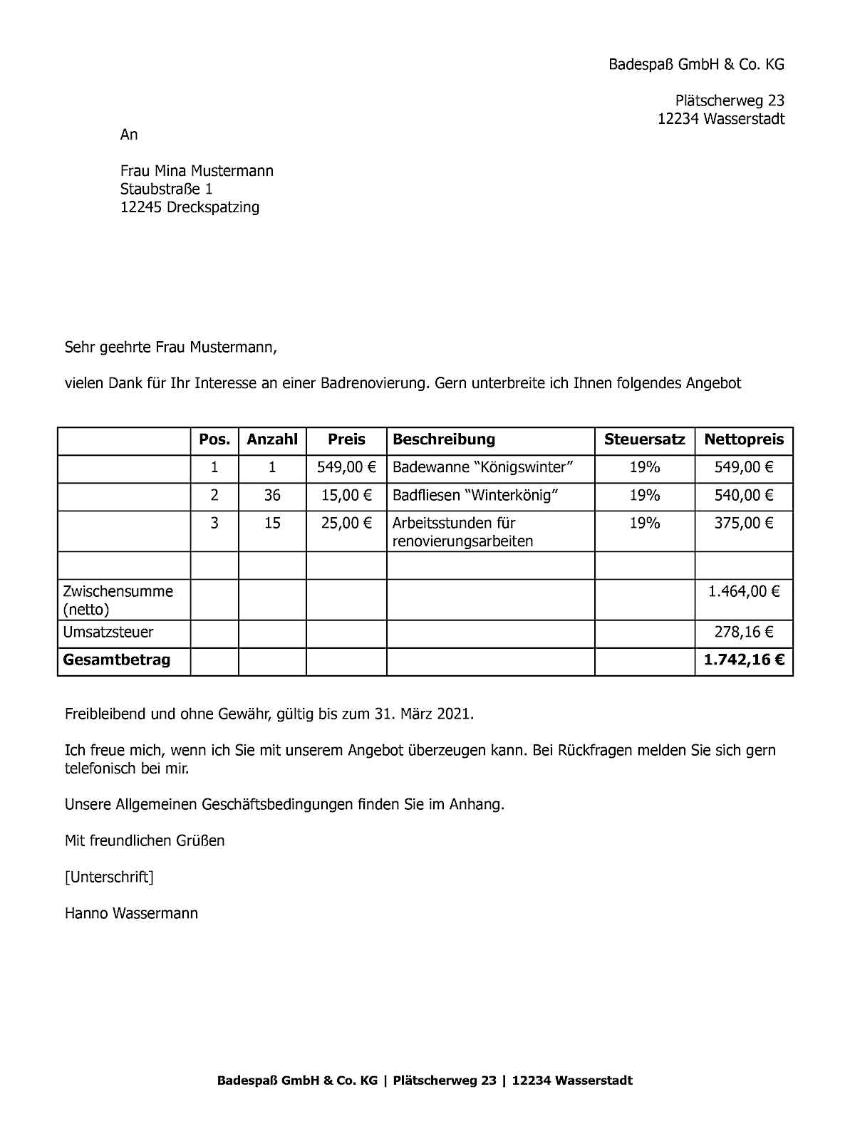 Ist ein Muster Kaufvertrag gültig? Ist ein Muster Kaufvertrag gültig?