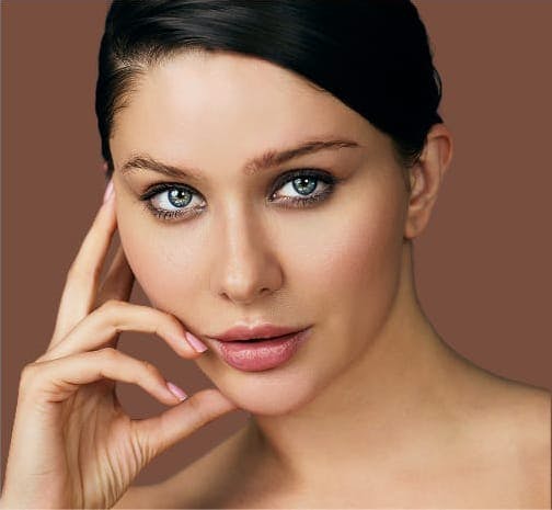 woman with blue eyes