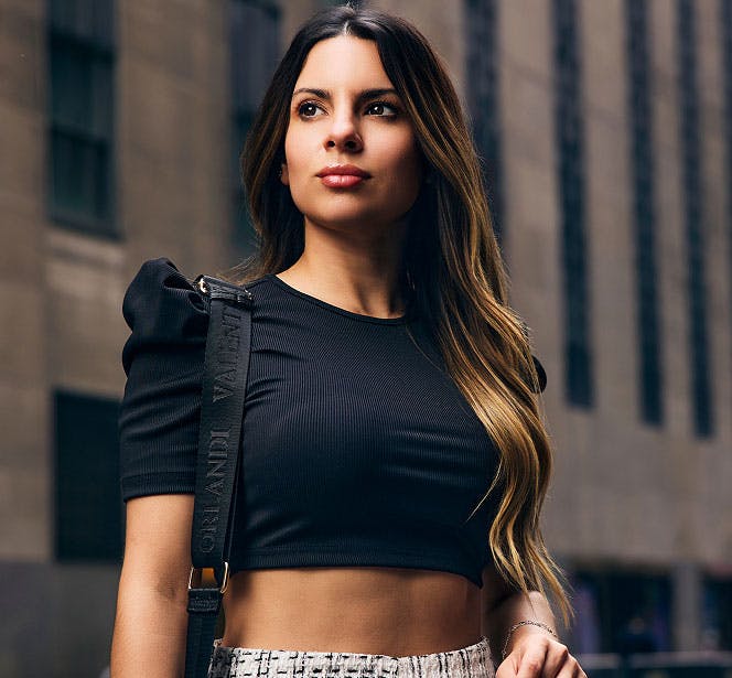 woman in a crop top