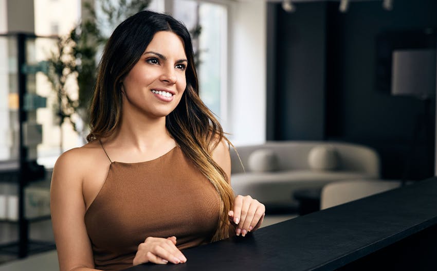 Woman smiling