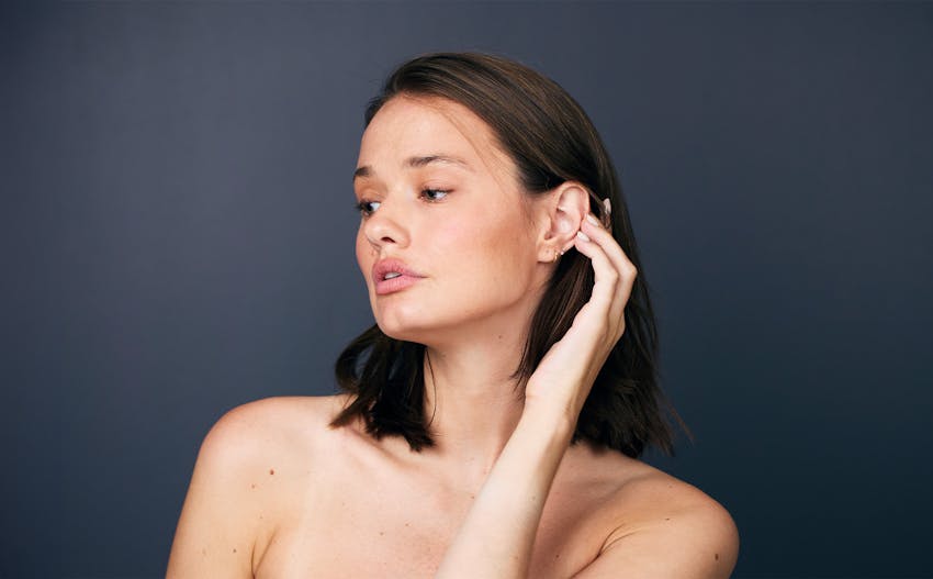 woman's side profile